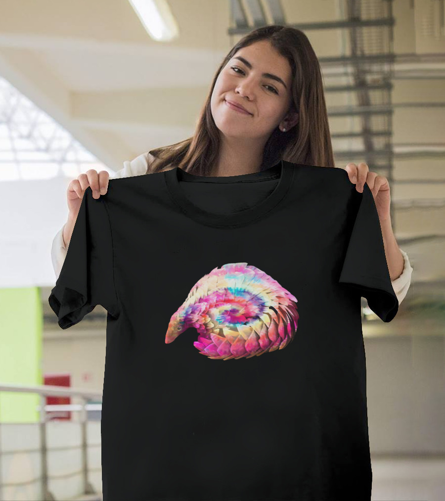 Pangolin Rainbow Spiral Tie Dye T-Shirt