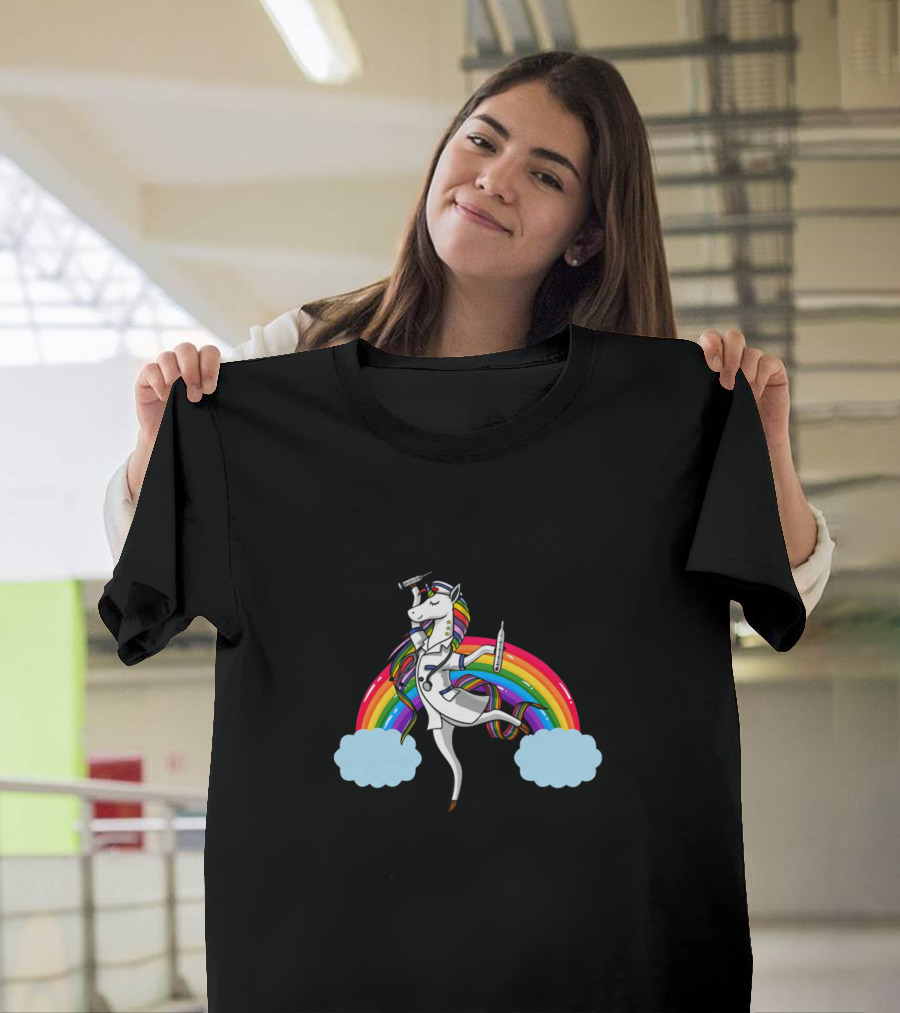 Some Nurses Cuss Too Much It's Me I'm Some Nurses Unicorn Rainbow T-Shirt