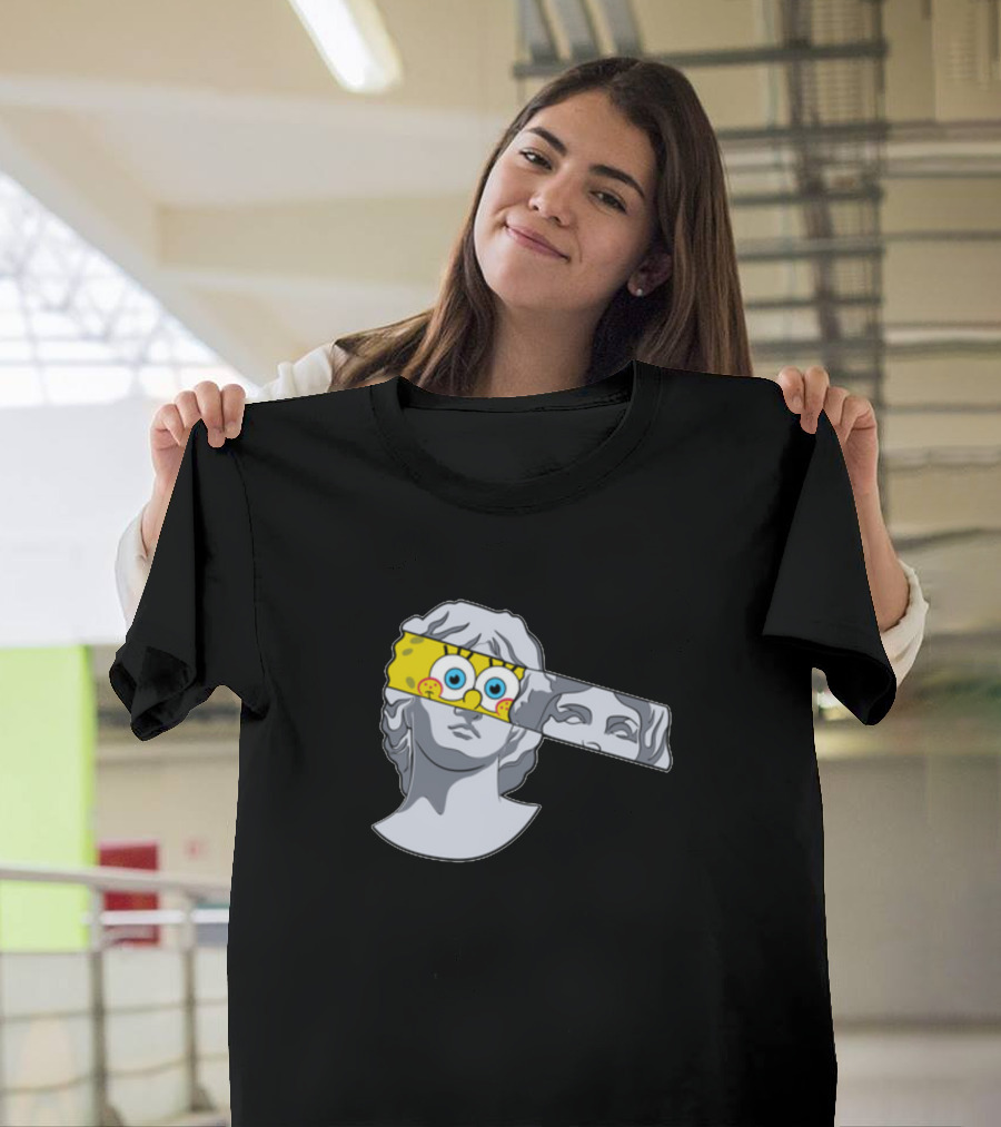 Spongebob Squarepants Greek Bust Optical Illusion T-Shirt