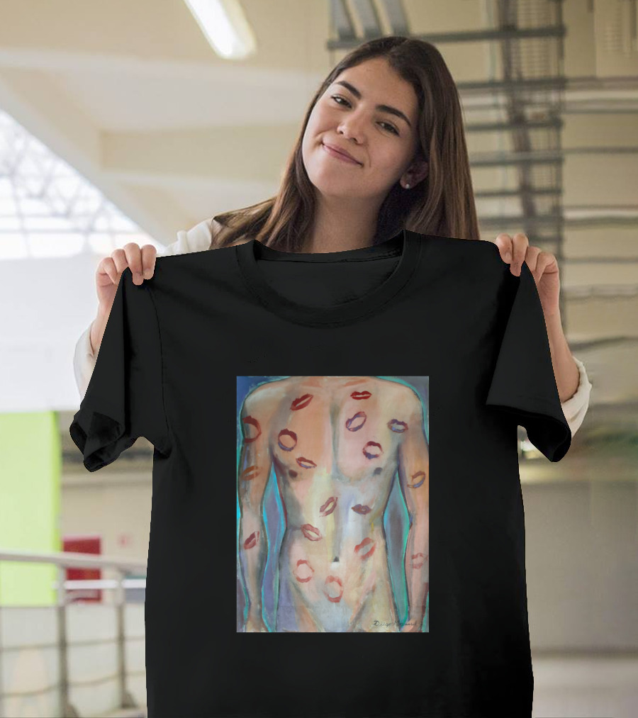 Painted Torso With Lipstick Marks T-Shirt
