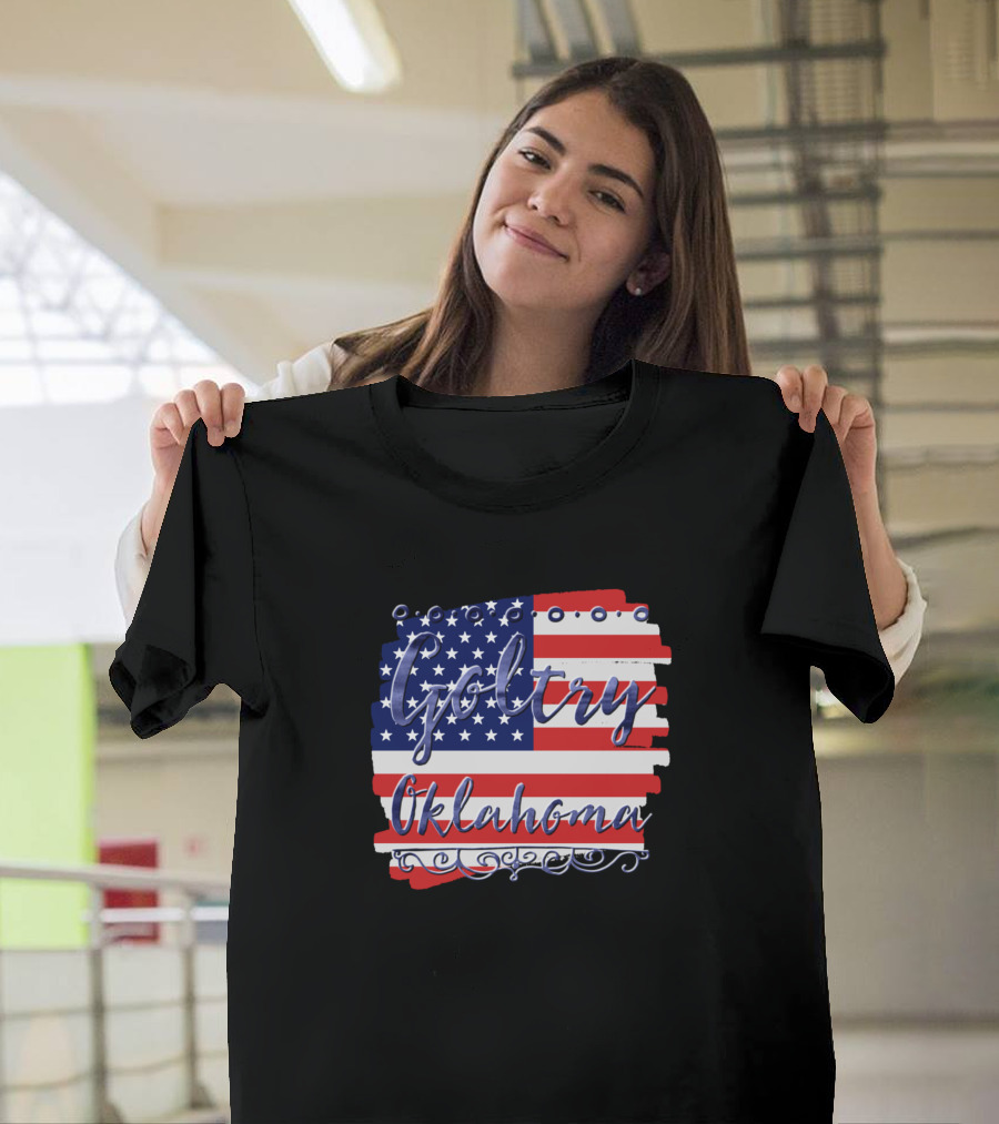 Goltry Oklahoma American Flag T-Shirt
