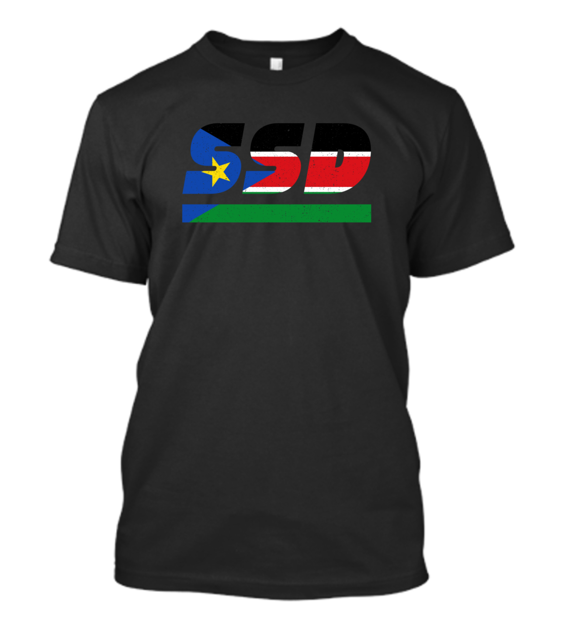SSD South Sudan Flag African ISO Code 3166 T-Shirt
