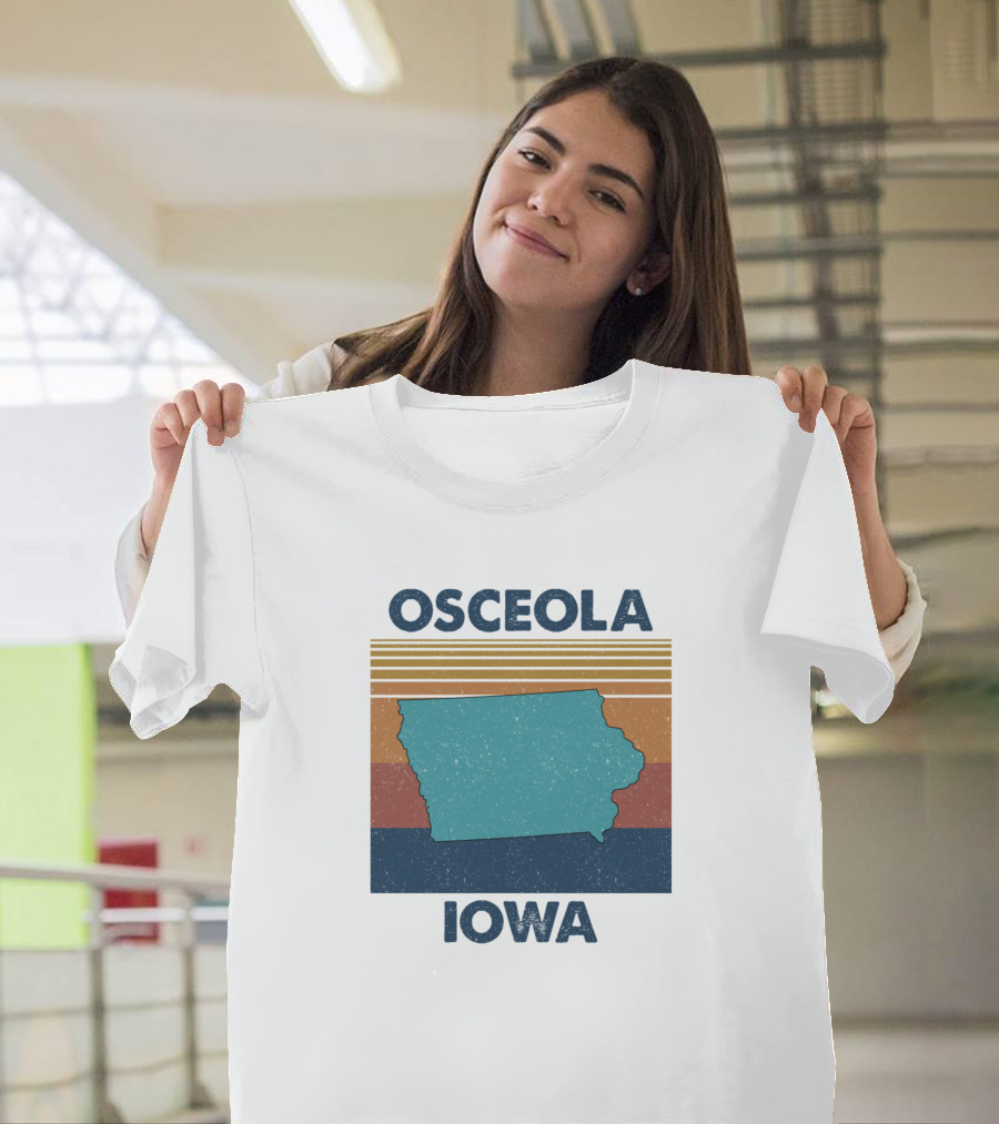 Osceola Iowa Retro State T-Shirt