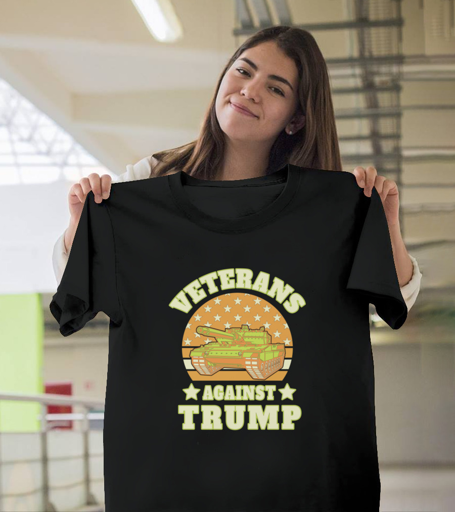 Veterans Against Trump Tank Graphic With Stars USA Politics T-Shirt