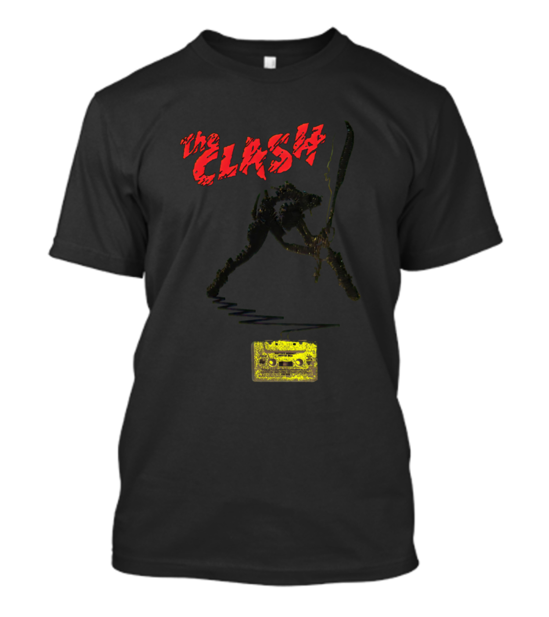 The Clash Punk Rock Band Cassette Tape Image T-Shirt
