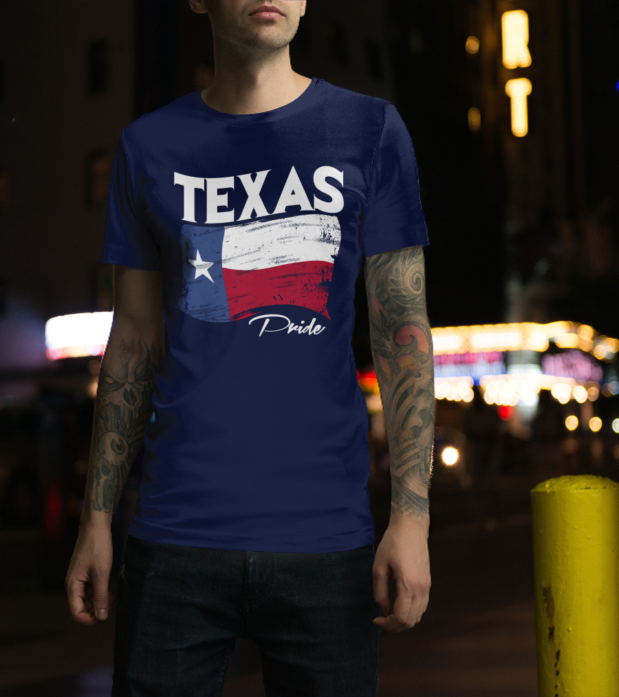 Texas Pride Lone Star Flag Bold Statement T-Shirt