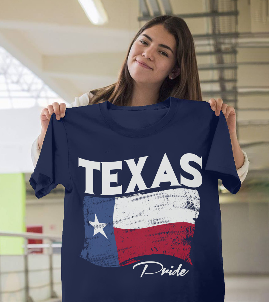 Texas Pride Lone Star Flag Bold Statement T-Shirt
