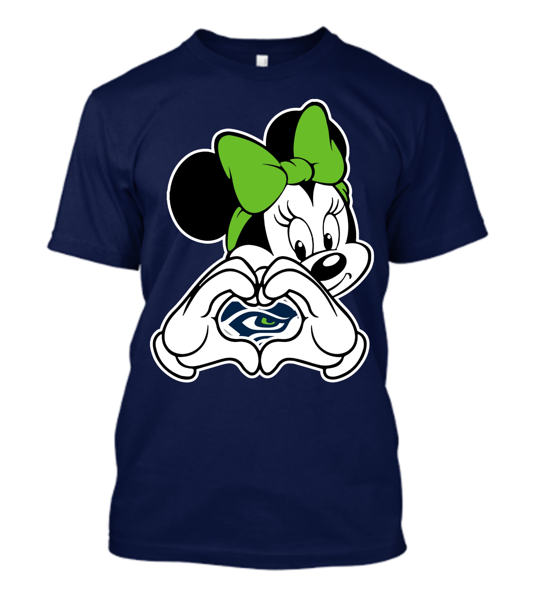Seattle Seahawks Minnie Mouse Heart T-Shirt