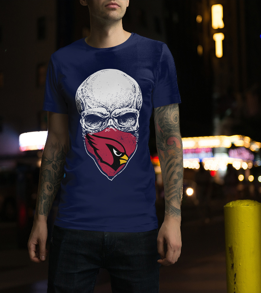 Arizona Cardinals Skull Mask T-Shirt