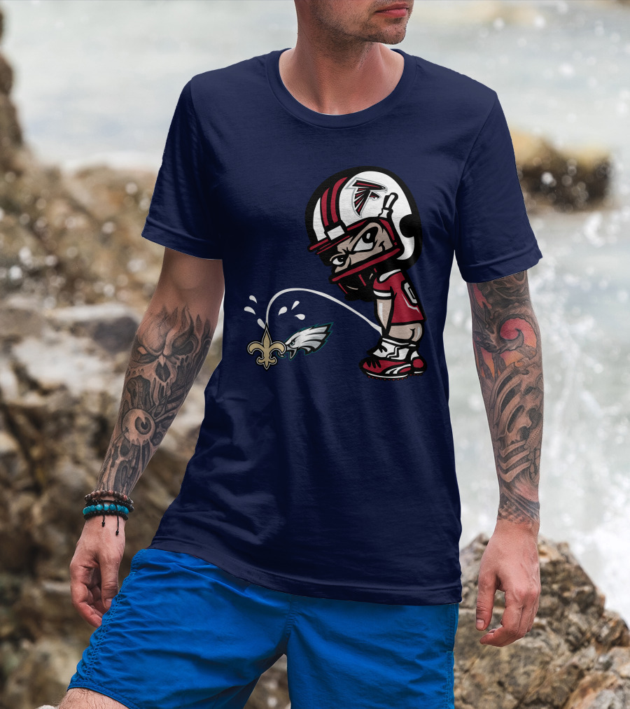 Atlanta Falcons Rivalry With Saints And Eagles Iconic Helmet T-Shirt
