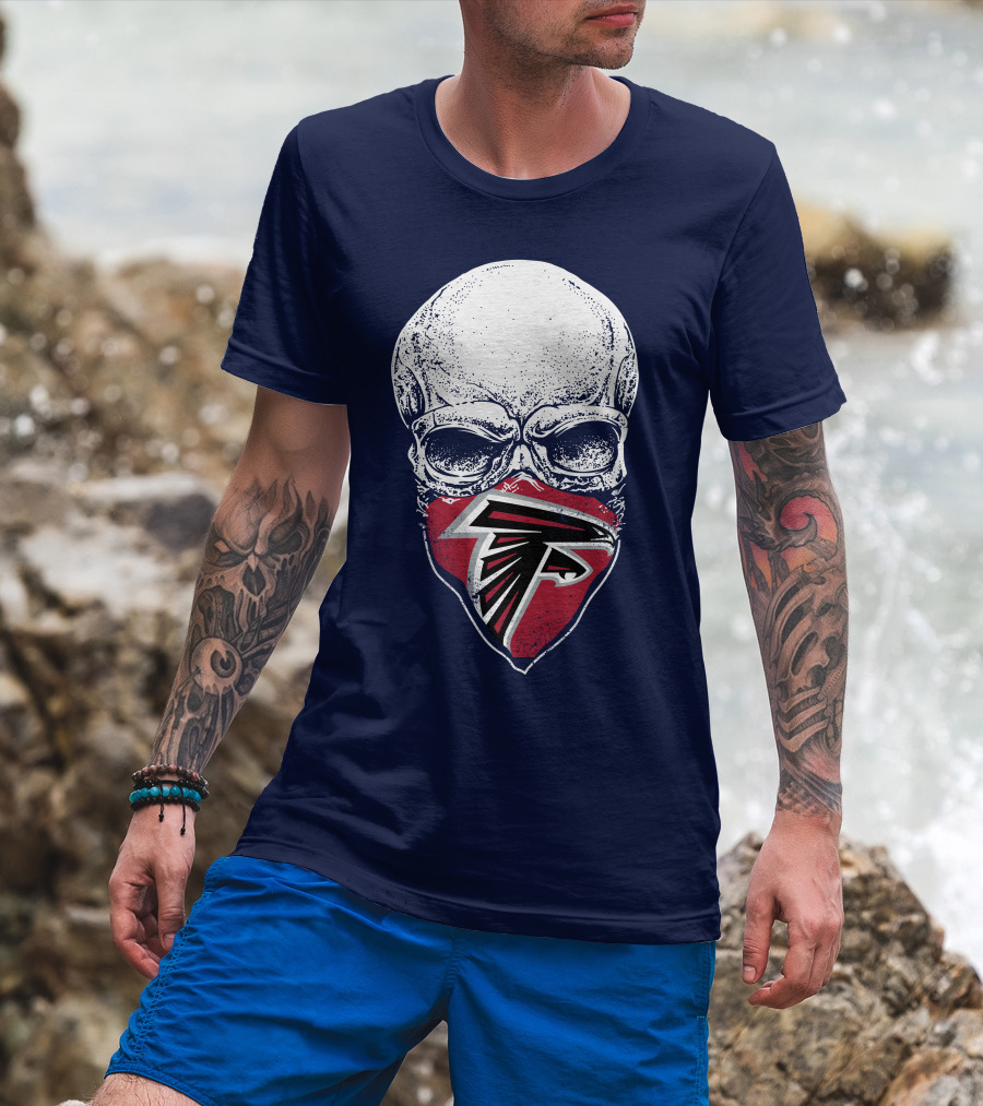 Atlanta Falcons Skull Logo Bandanna T-Shirt