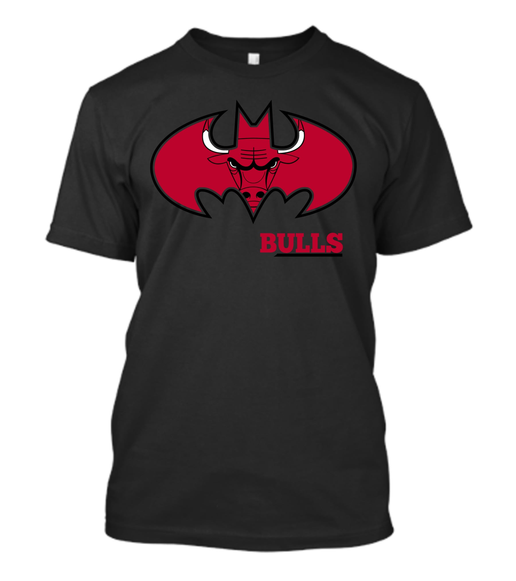 Chicago Bulls Red Batman Logo Mashup T-Shirt