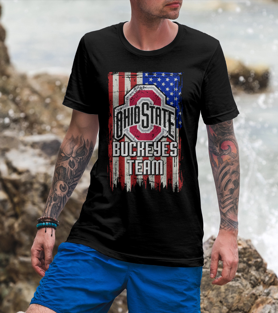 Ohio State Buckeyes Team Usa Flag T-Shirt