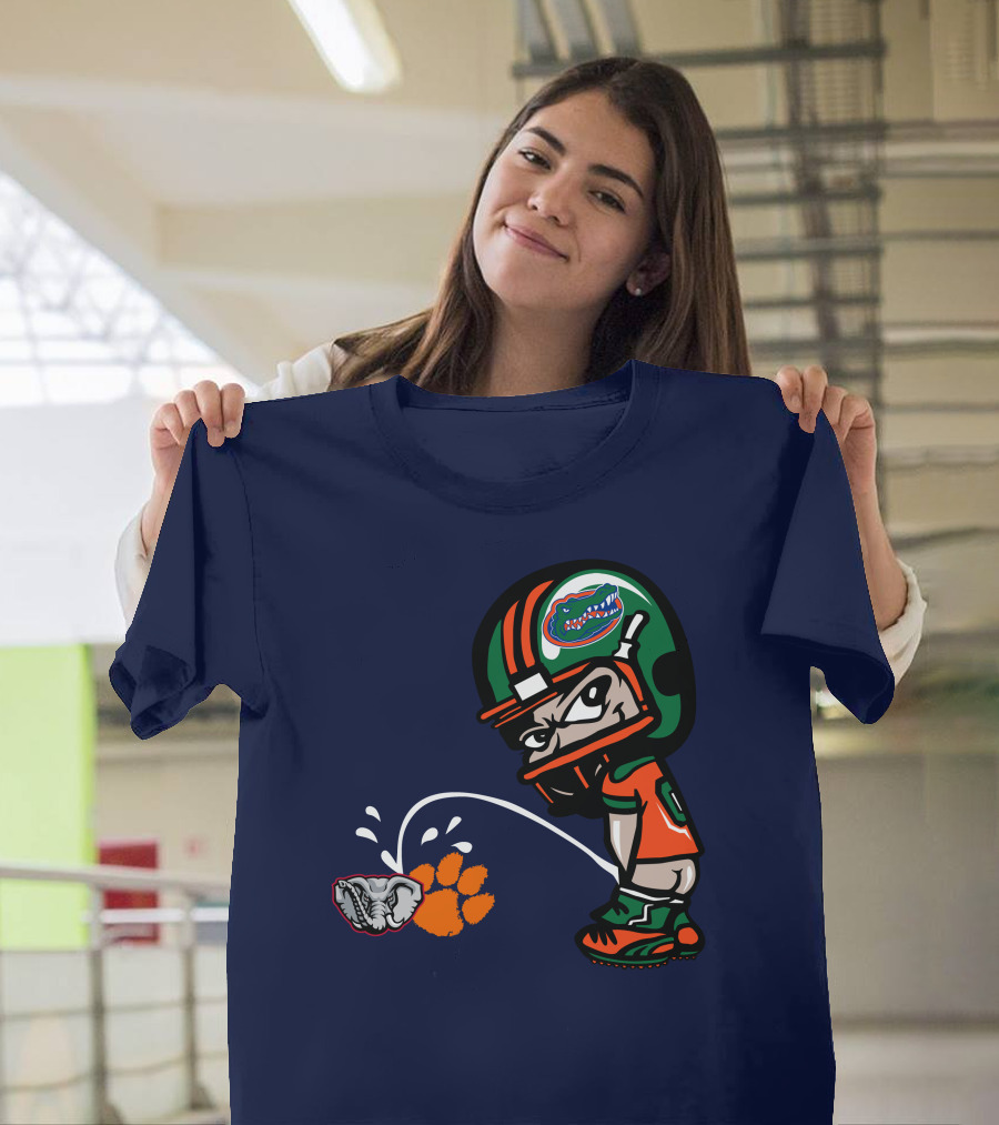 Florida Gators Football Rivalry Satire With Tiger Paw And Elephant T-Shirt
