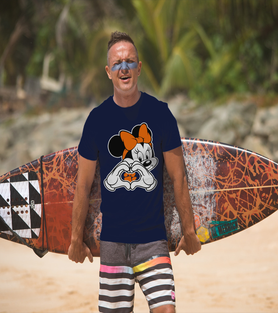 Clemson Tigers Minnie Mouse Heart Paw T-Shirt