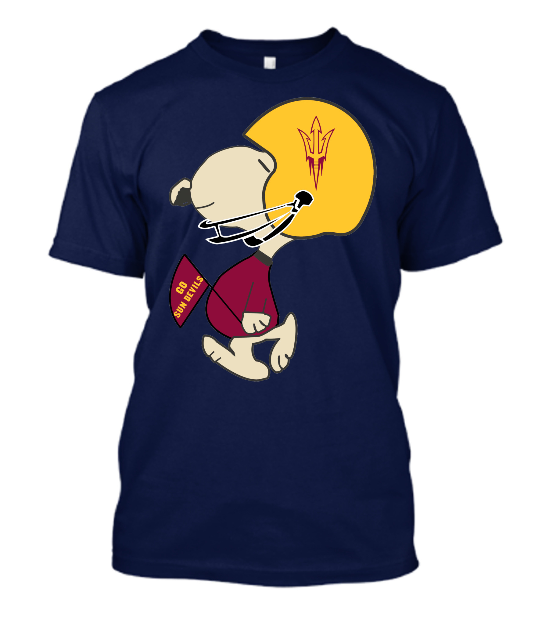 Snoopy Arizona State Sun Devils Football Helmet Go Sun Devils T-Shirt