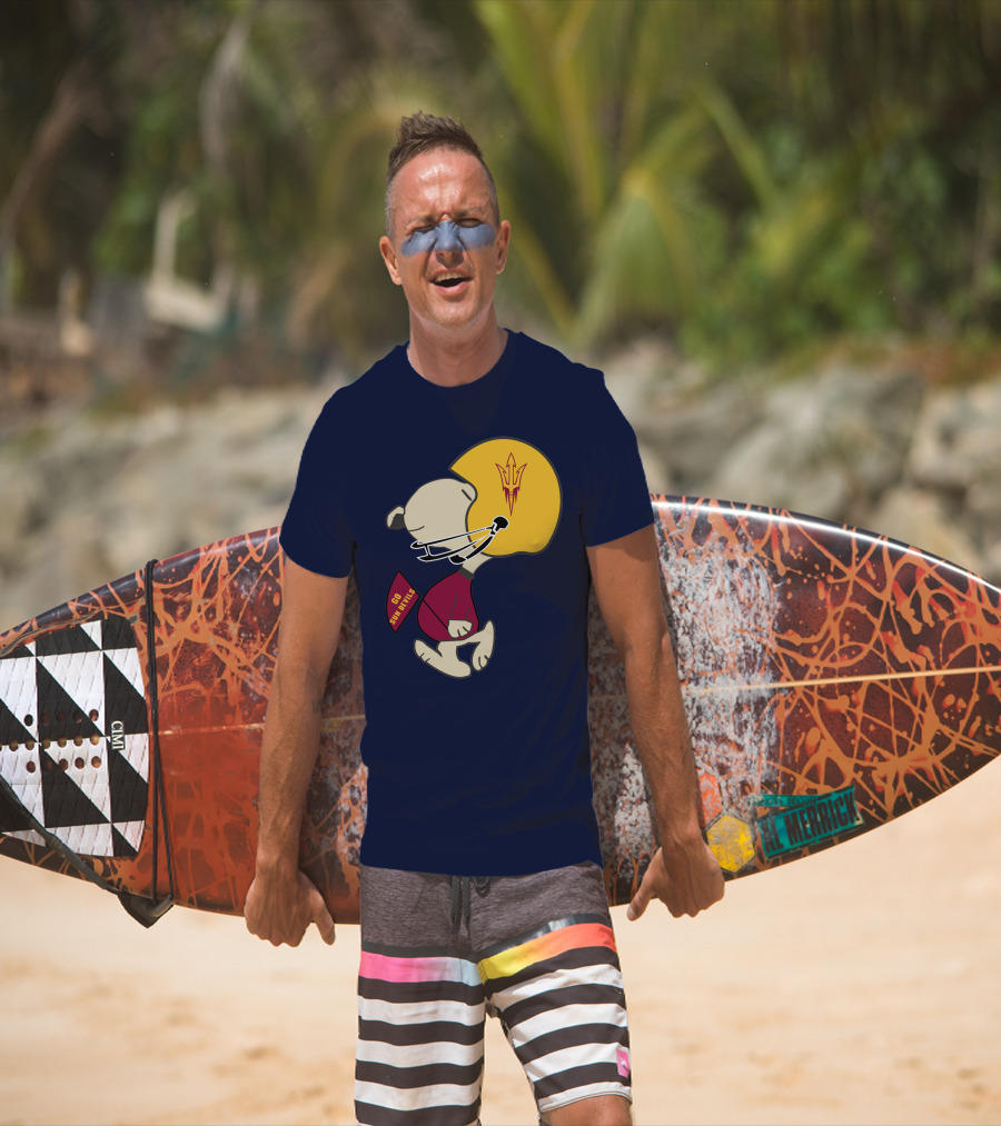 Snoopy Arizona State Sun Devils Football Helmet Go Sun Devils T-Shirt