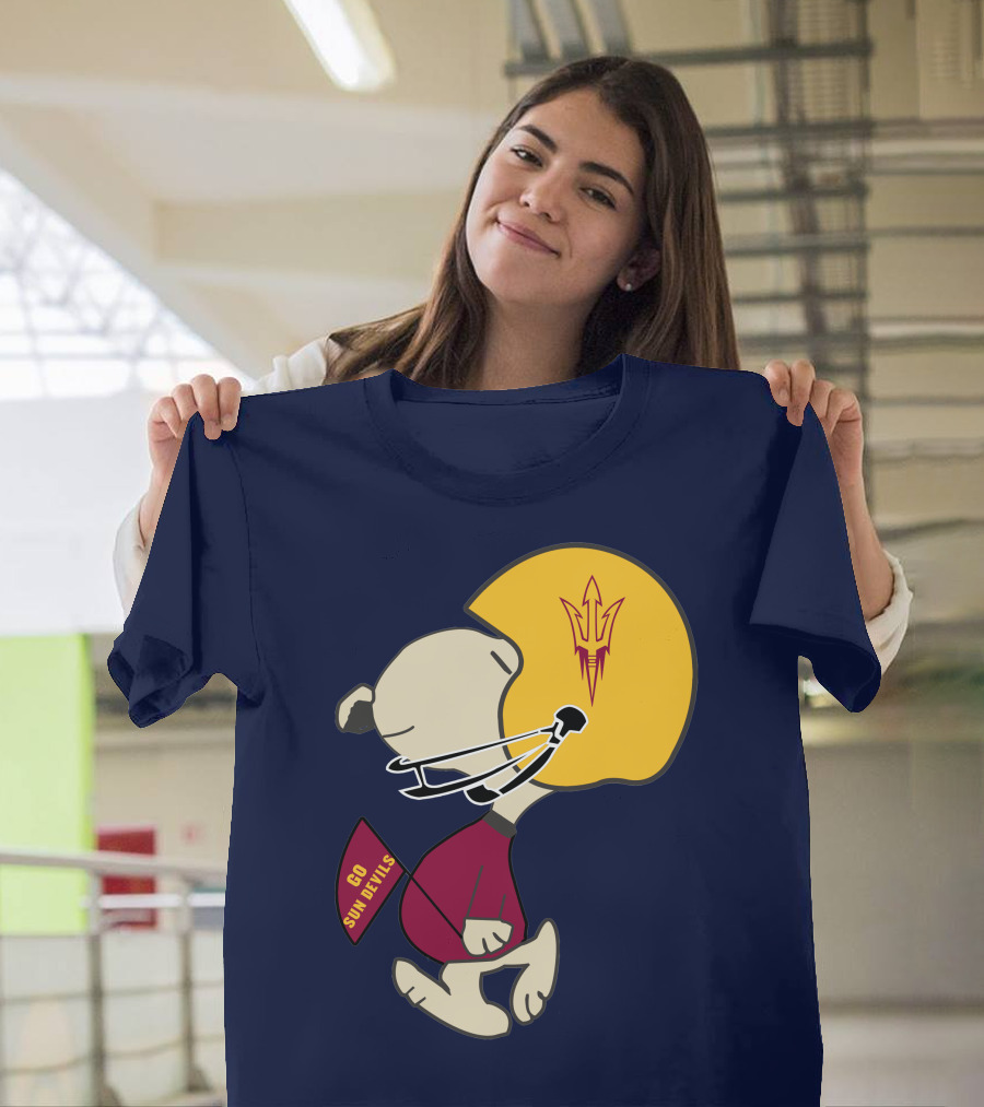 Snoopy Arizona State Sun Devils Football Helmet Go Sun Devils T-Shirt