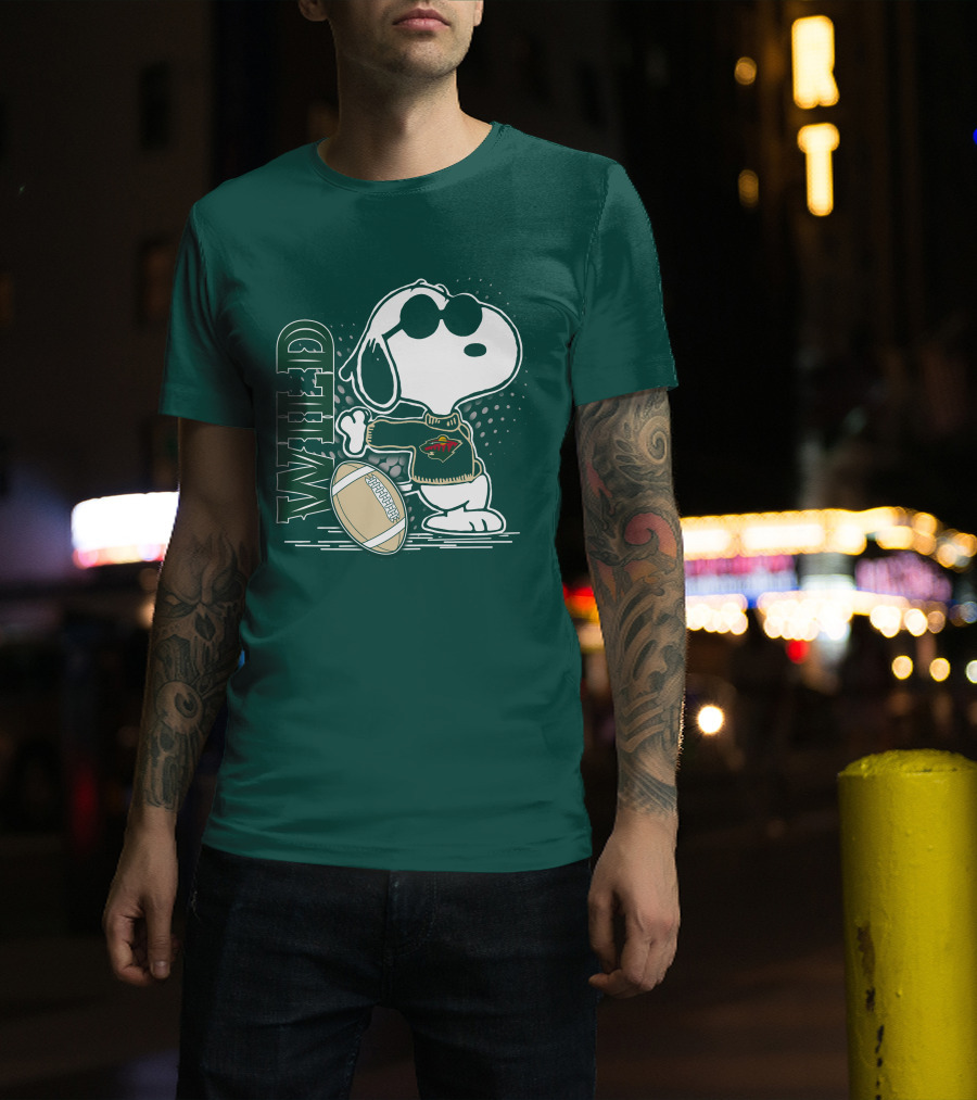 Minnesota Wild Snoopy Sports Icon Cozy Sweater Football T-Shirt