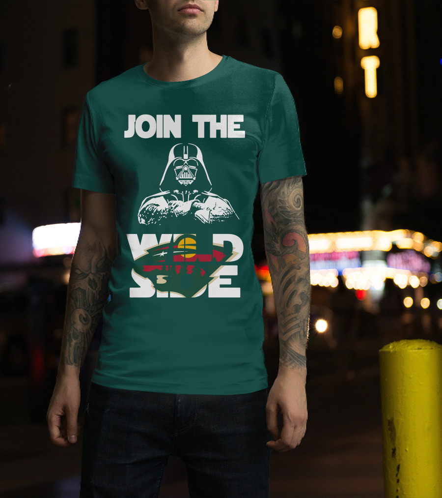Join The Wild Side Minnesota Wild Darth Vader T-Shirt