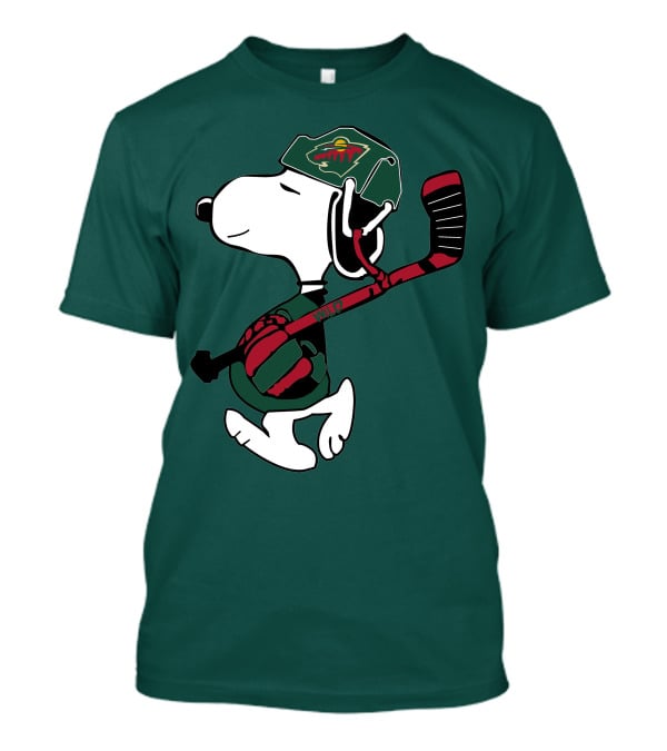 Snoopy Minnesota Wild Hockey Nhl Team Spirit T-Shirt