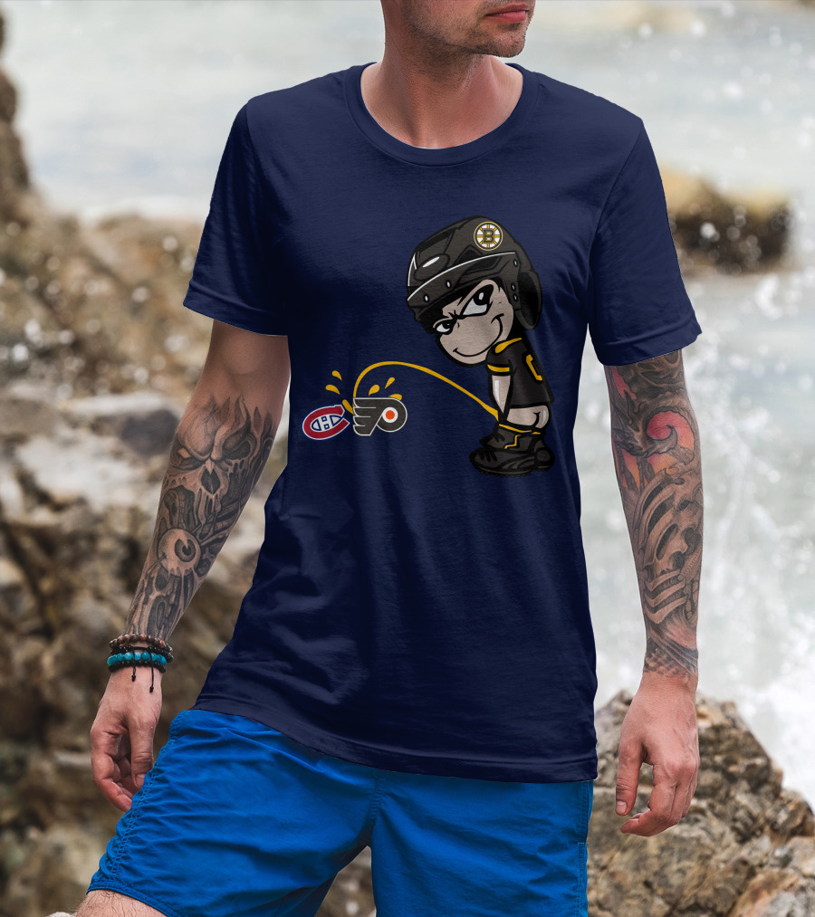 Boston Bruins Hockey Rivalry Montreal Canadiens Philadelphia Flyers T-Shirt