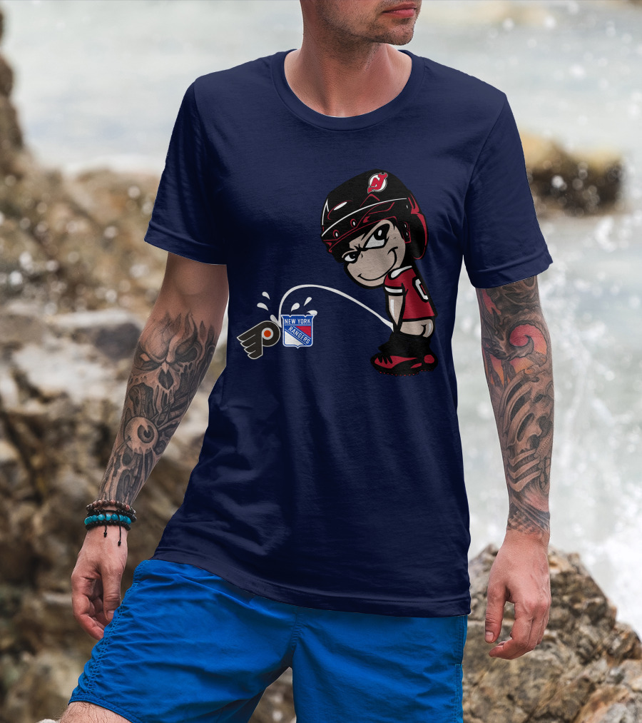 New Jersey Devils Philadelphia Flyers New York Rangers Rivalry Hockey T-Shirt