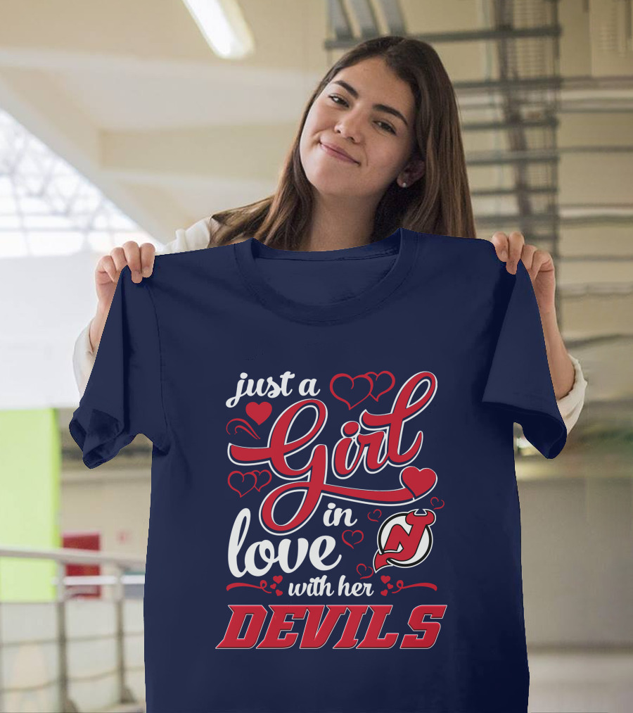 Just A Girl In Love With Her New Jersey Devils T-Shirt