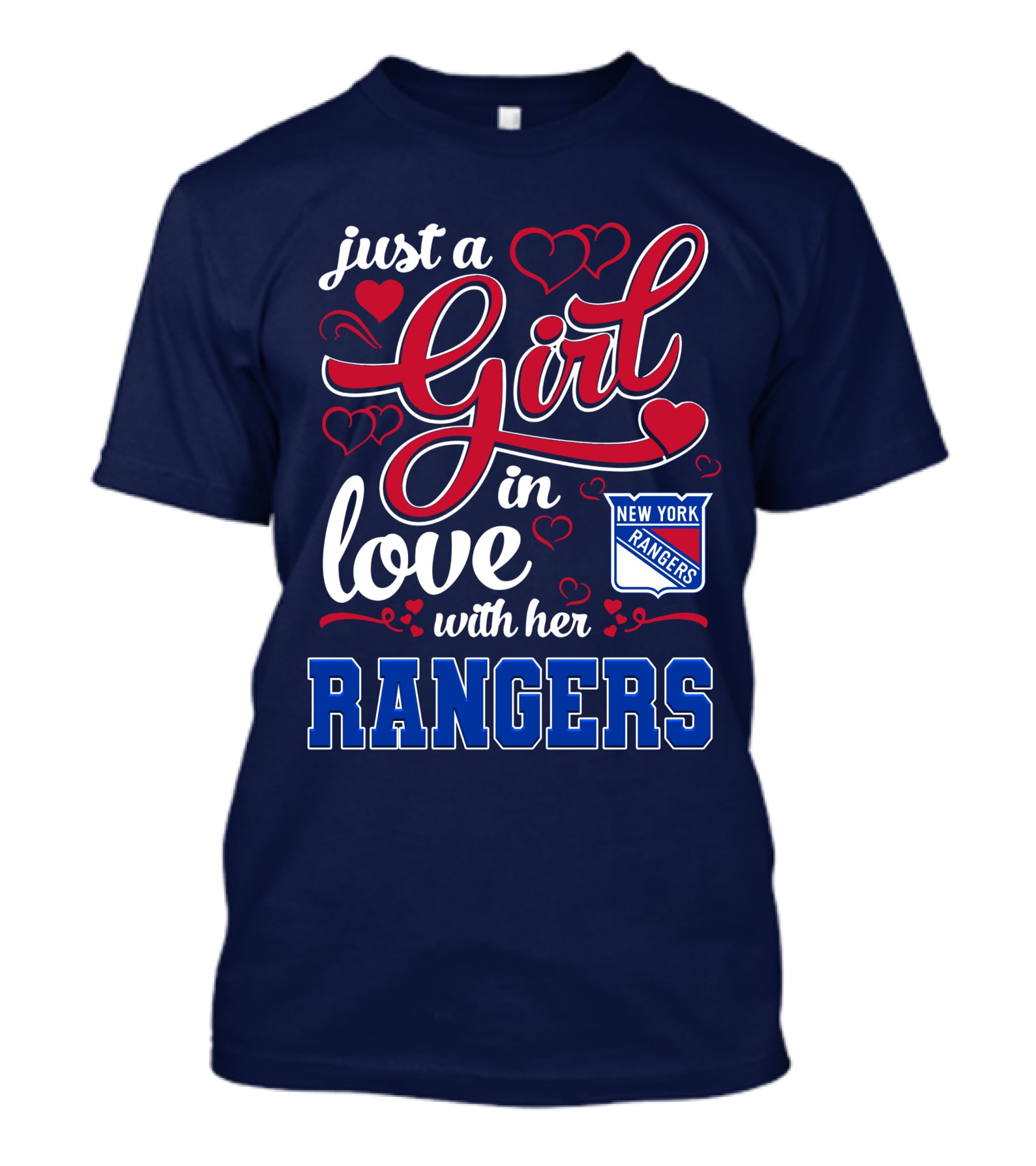 Just A Girl In Love With Her New York Rangers T-Shirt
