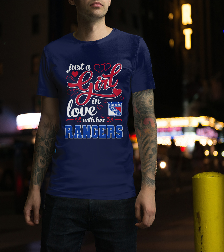 Just A Girl In Love With Her New York Rangers T-Shirt