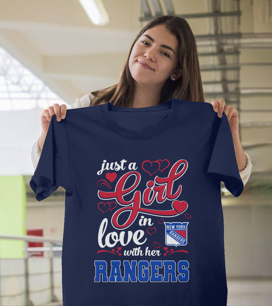 Just A Girl In Love With Her New York Rangers T-Shirt