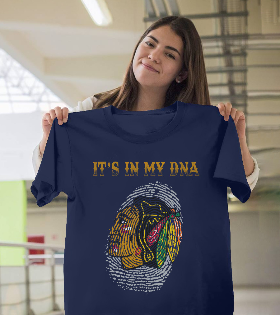 Chicago Blackhawks It's In My Dna Fingerprint T-Shirt