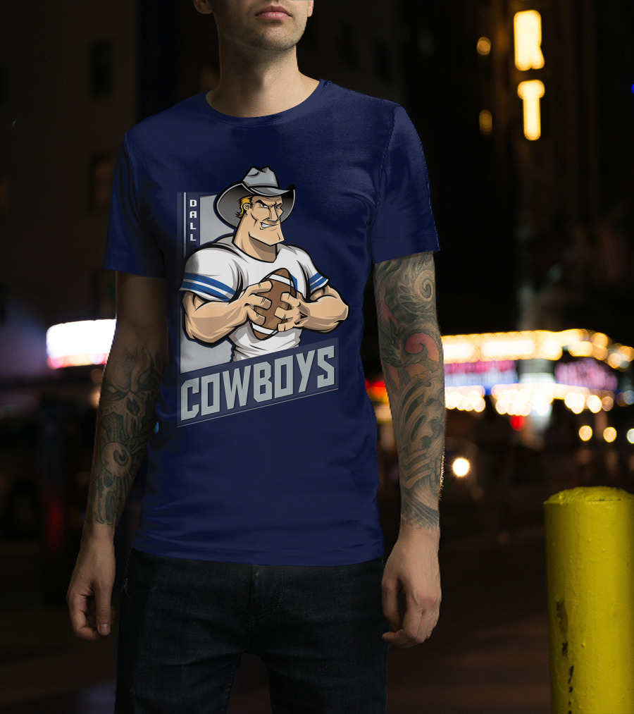 Dallas Cowboys Football Cartoon Character T-Shirt