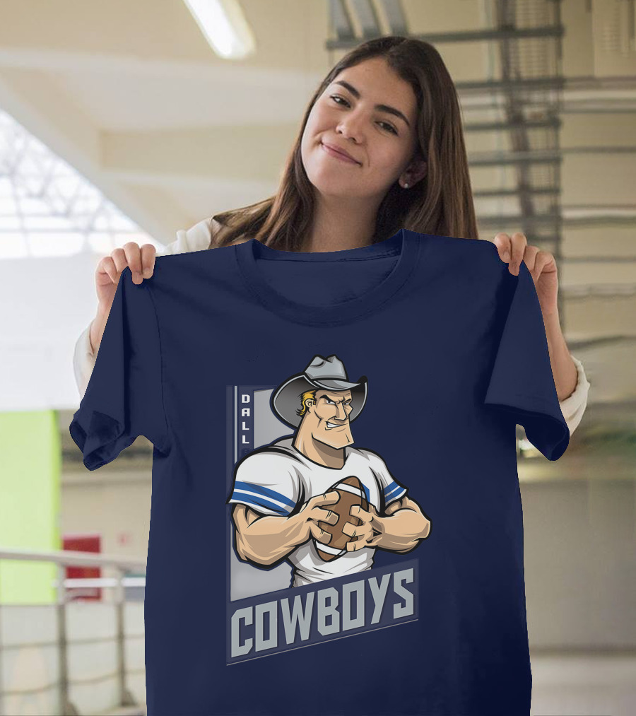Dallas Cowboys Football Cartoon Character T-Shirt