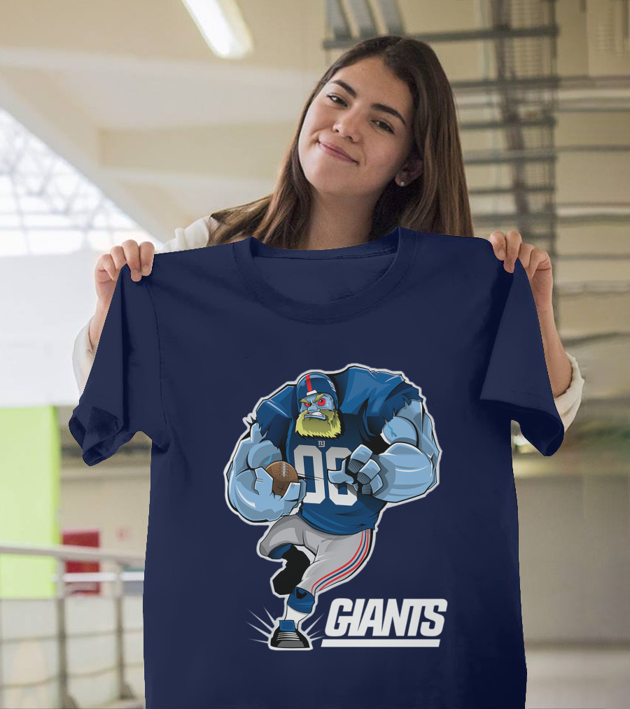 New York Giants Giants 98 Football Player Cartoon T-Shirt