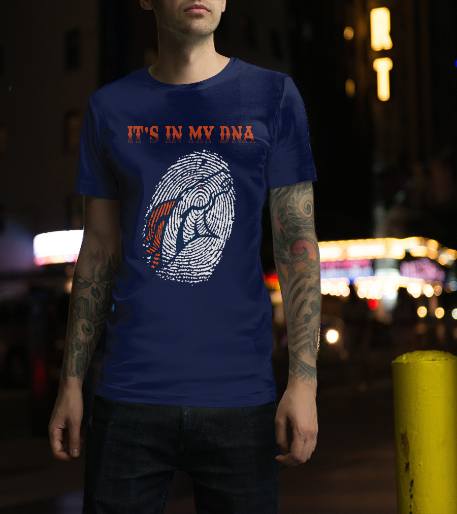 It's In My Dna Denver Broncos Fingerprint T-Shirt