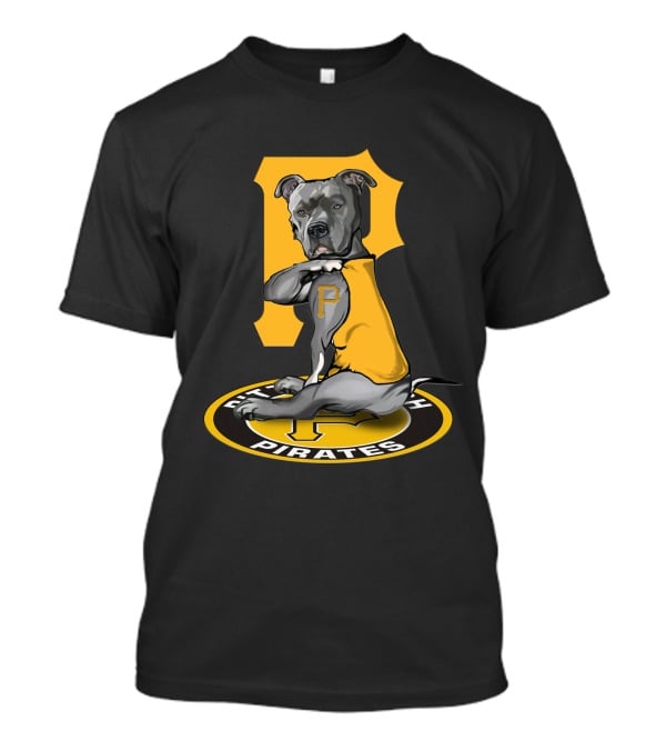 Pittsburgh Pirates Dog Mascot With Yellow Sweater And Team T-Shirt