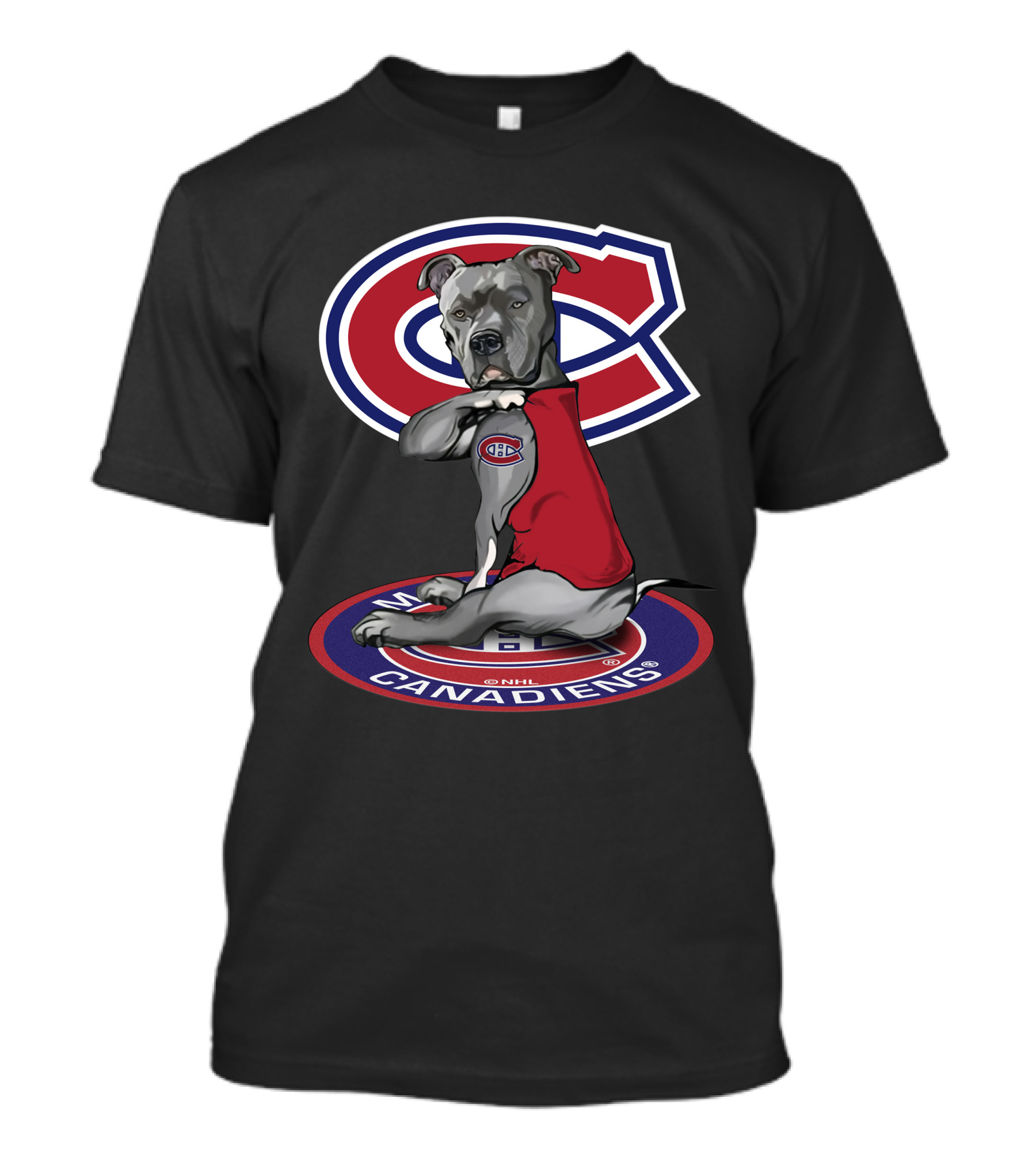 16 Montreal Canadiens Dog With Logo And Jersey T-Shirt