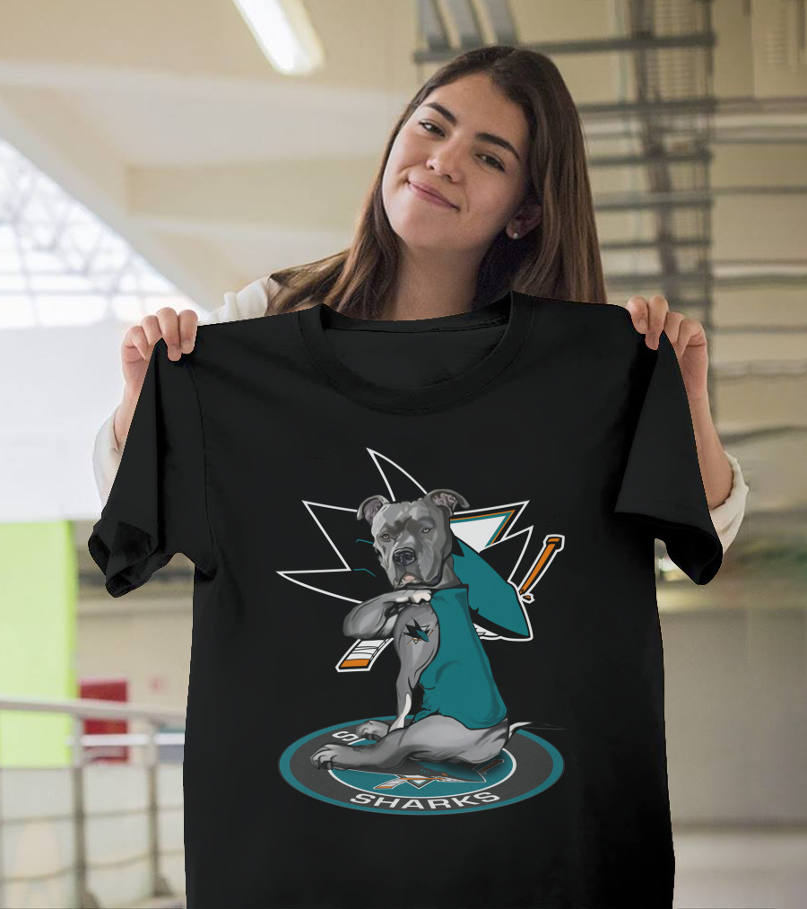 24 San Jose Sharks Dog Mascot T-Shirt