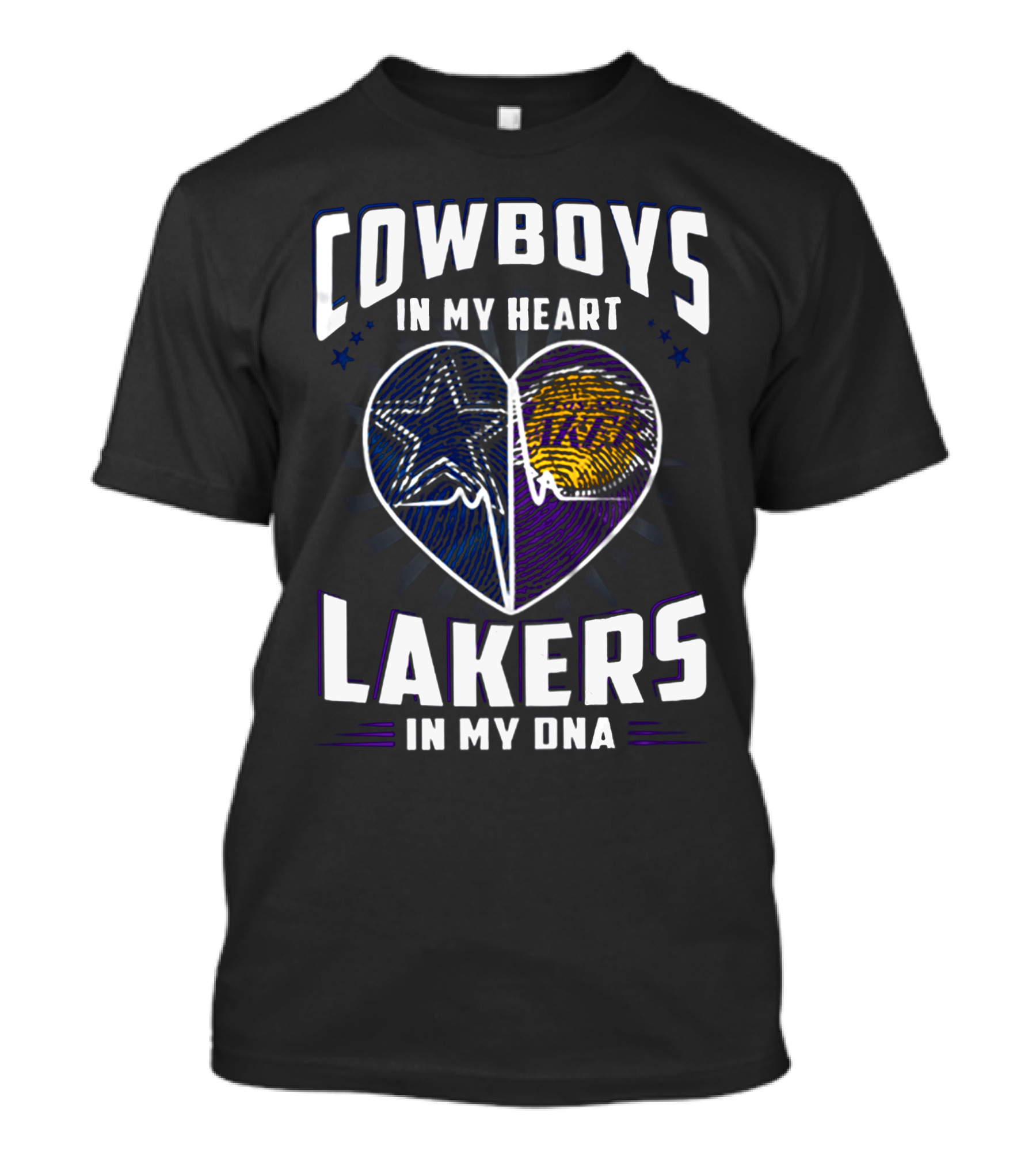 Cowboys In My Heart Lakers In My DNA T-Shirt
