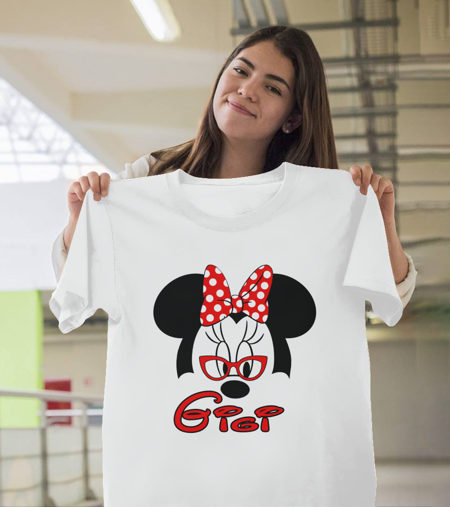 Minnie Mouse Glasses Gigi Polka Dot Bow T-Shirt