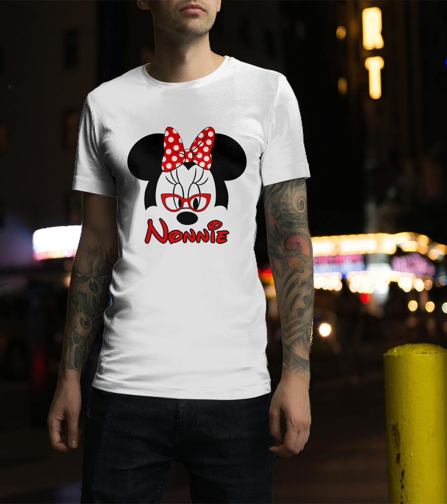 Nonnie Minnie Glasses Bow Polka Dot T-Shirt