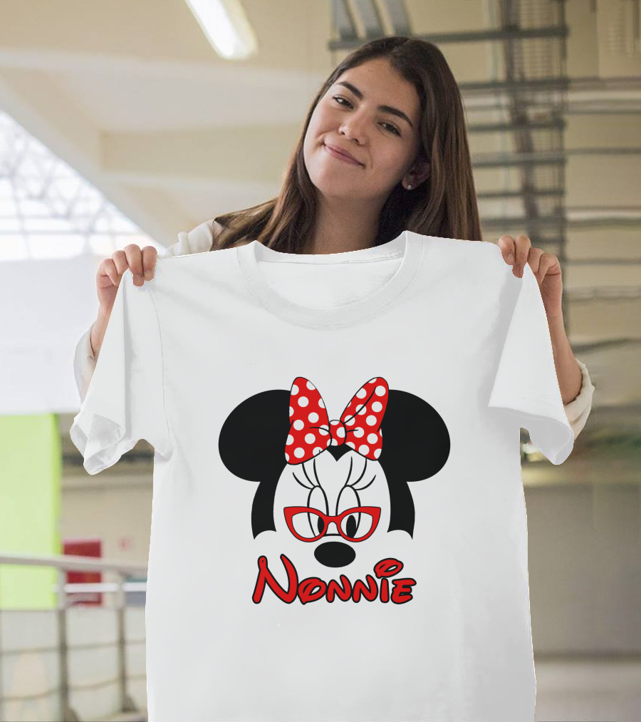 Nonnie Minnie Glasses Bow Polka Dot T-Shirt