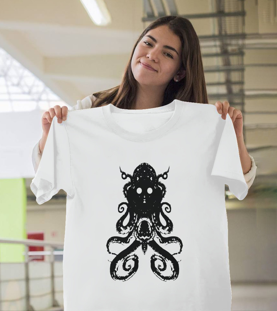 Alien Del Área 51 Kraken Octopus T-Shirt