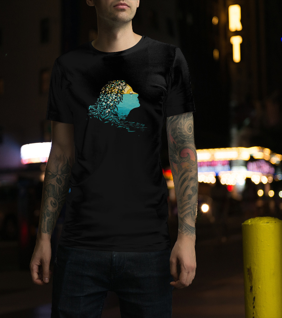 An Island Unto Herself Ocean Reflection 386531 T-Shirt