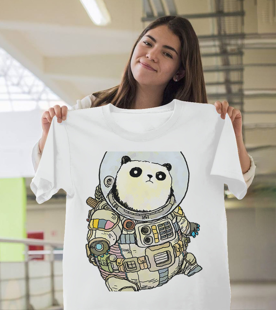 Panda Astronaut Adventure In Space Suit T-Shirt