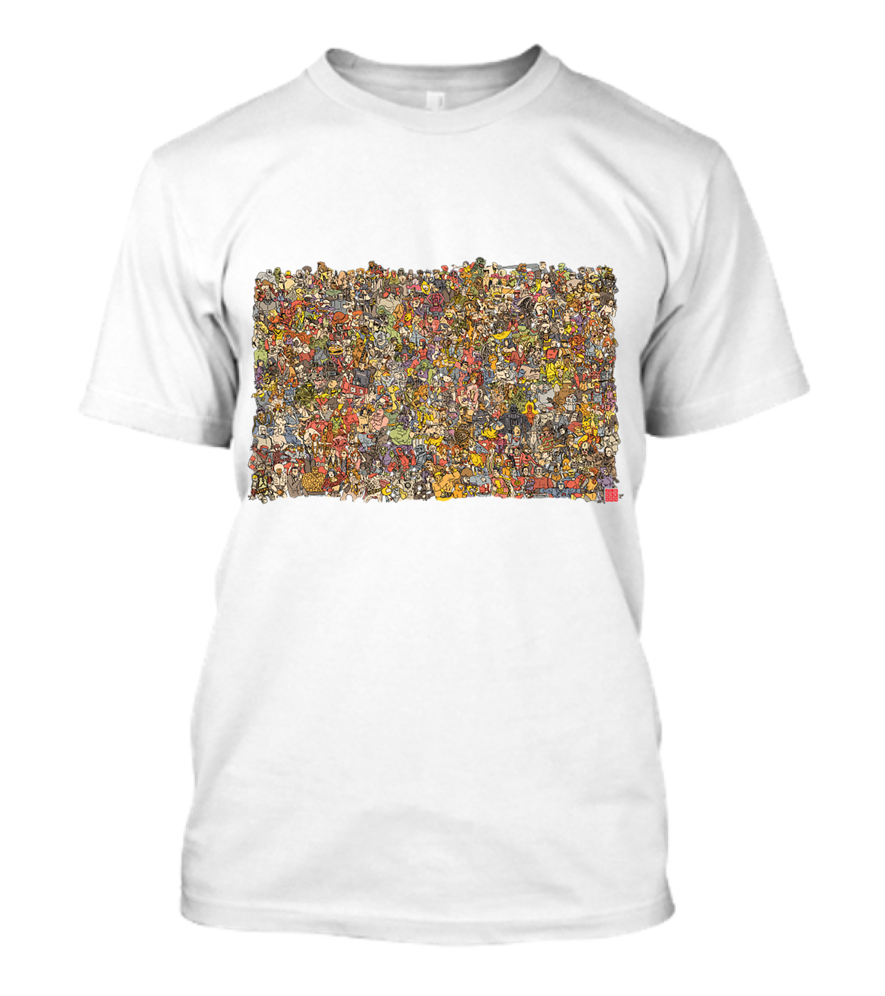 Pop Culture Character Collage Everybody T-Shirt