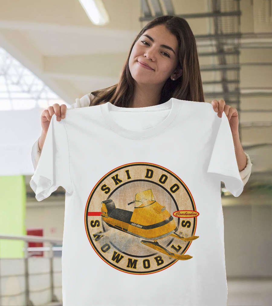 Ski Doo Vintage Bombardier Snowmobiles Classic Emblem T-Shirt