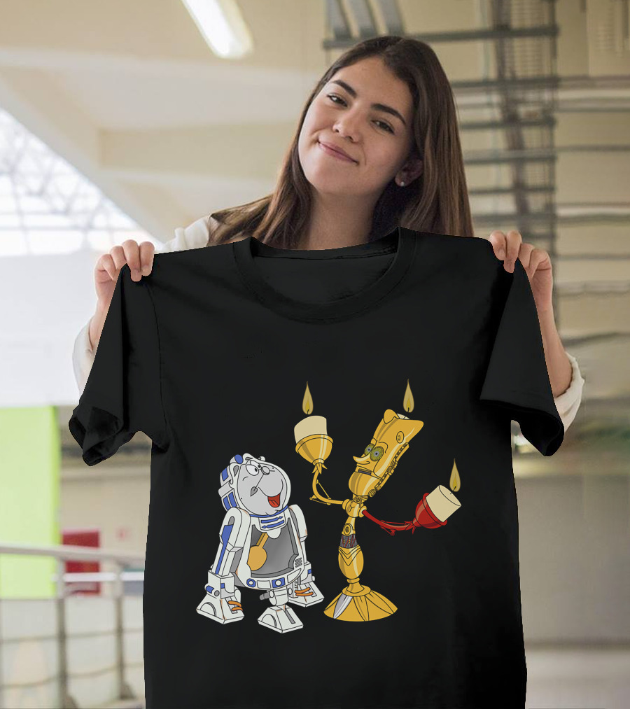 Star Wars The Beastly Duo Crossover Candle Bots T-Shirt