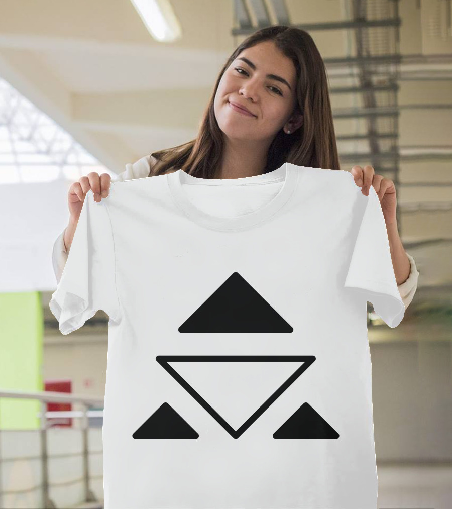 Tribal Symbols Spiritual Balance Triangles T-Shirt